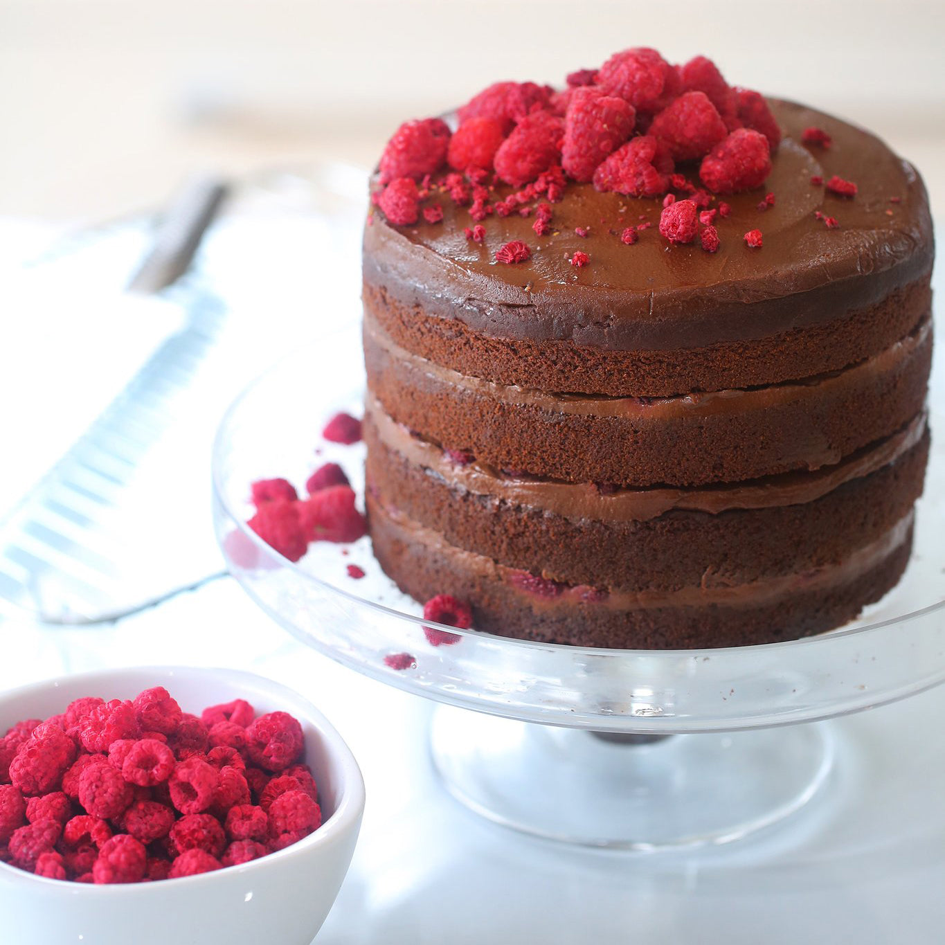 CHOCOLATE RASPBERRY LAYER CAKE