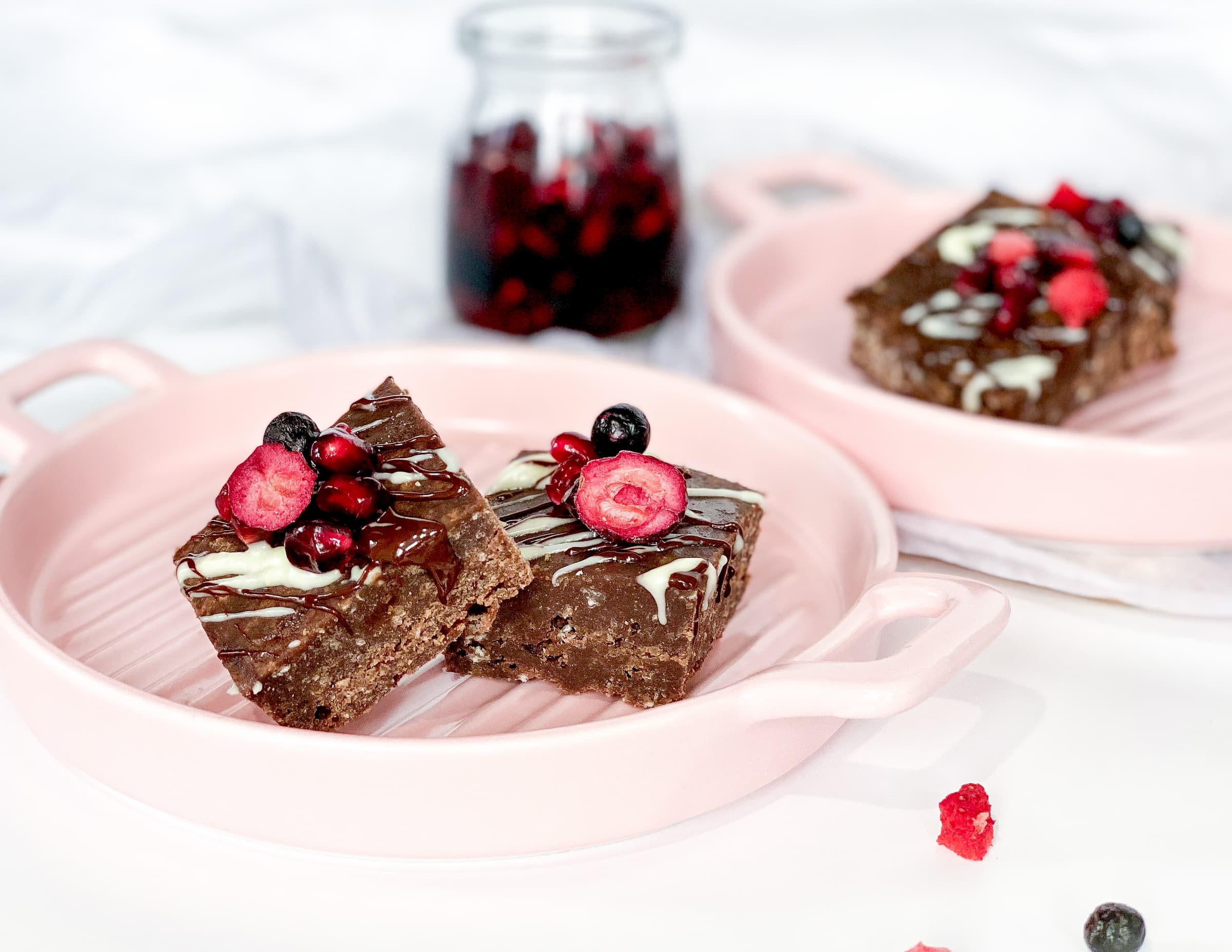 Flourless Pecan Cranberry Brownies