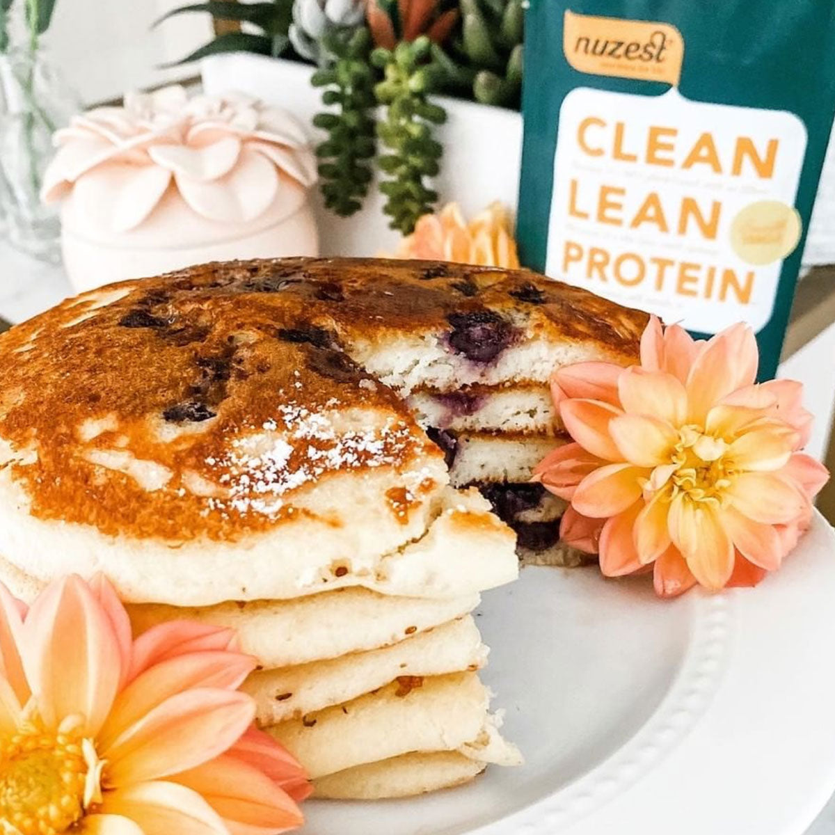 Blueberry Protein Pancakes