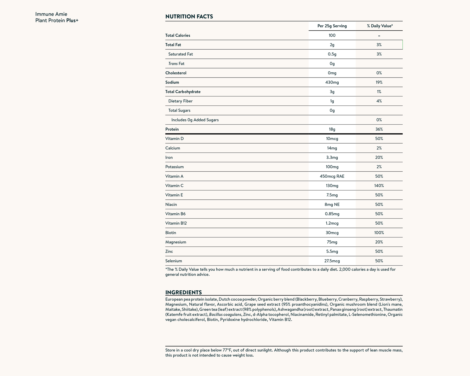 Nutrition facts image