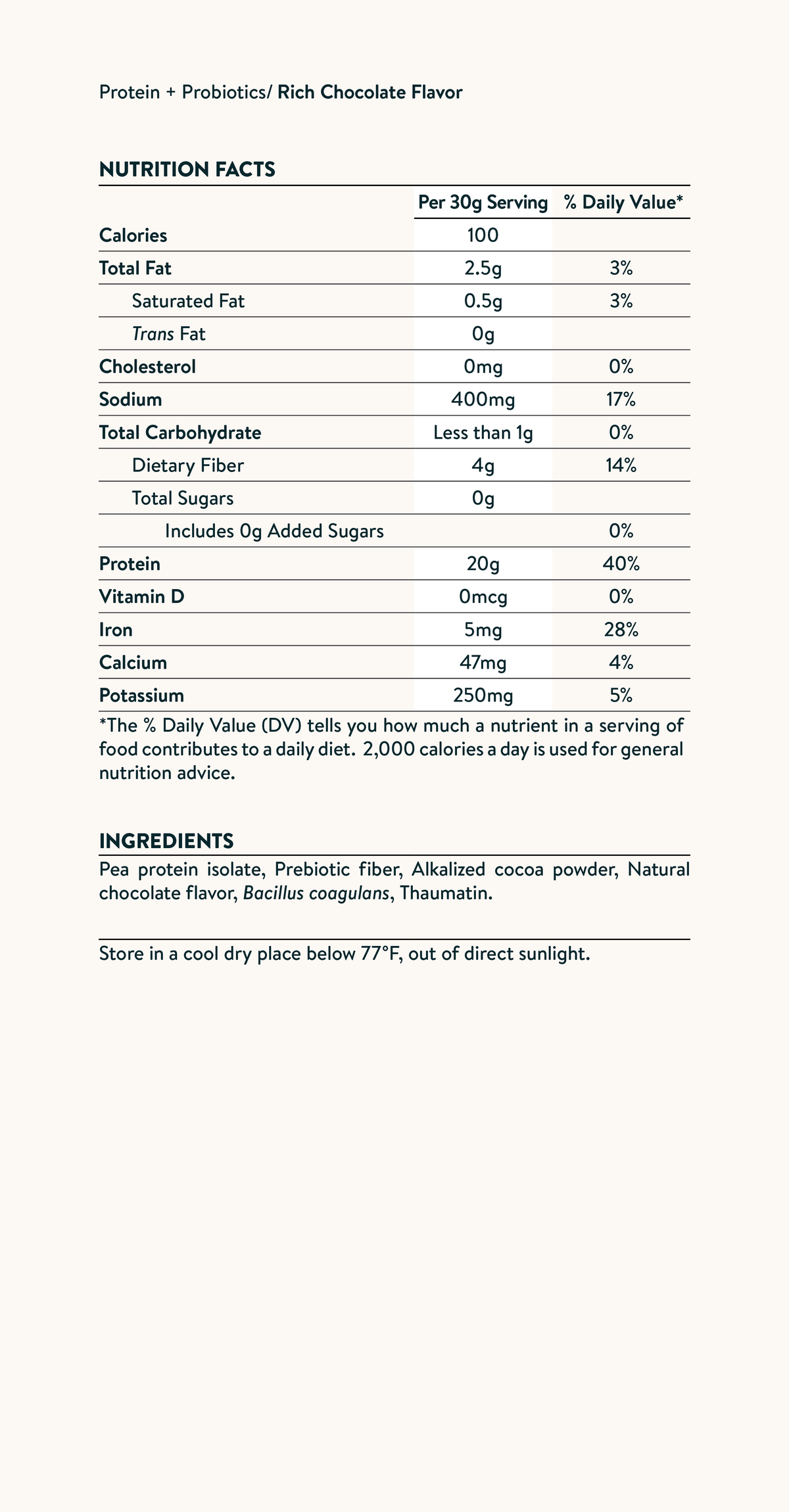 Nutrition facts image