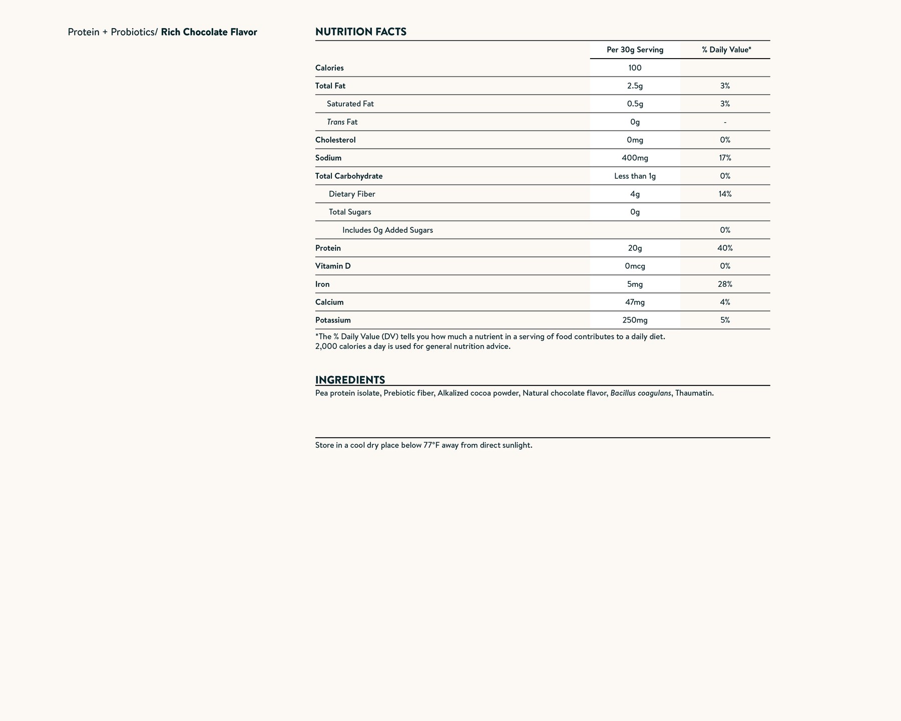 Nutrition facts image